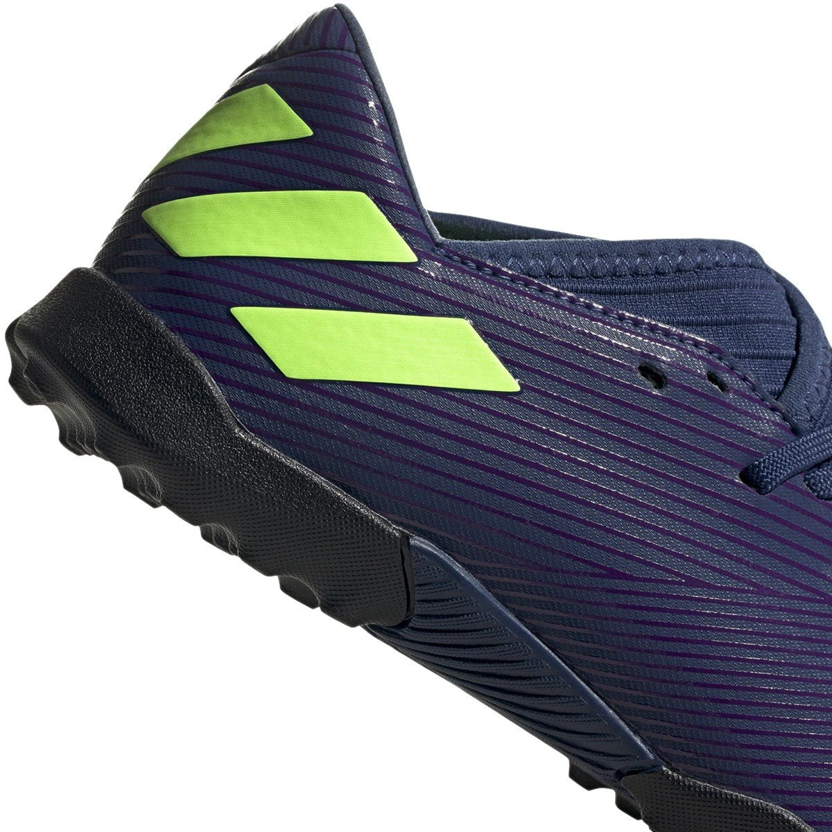 ADIDAS JR Nemeziz Messi Tango 19.3 TF Soccer Shoe - Tech Indigo/Signal Green/Glory Purple - Image 5