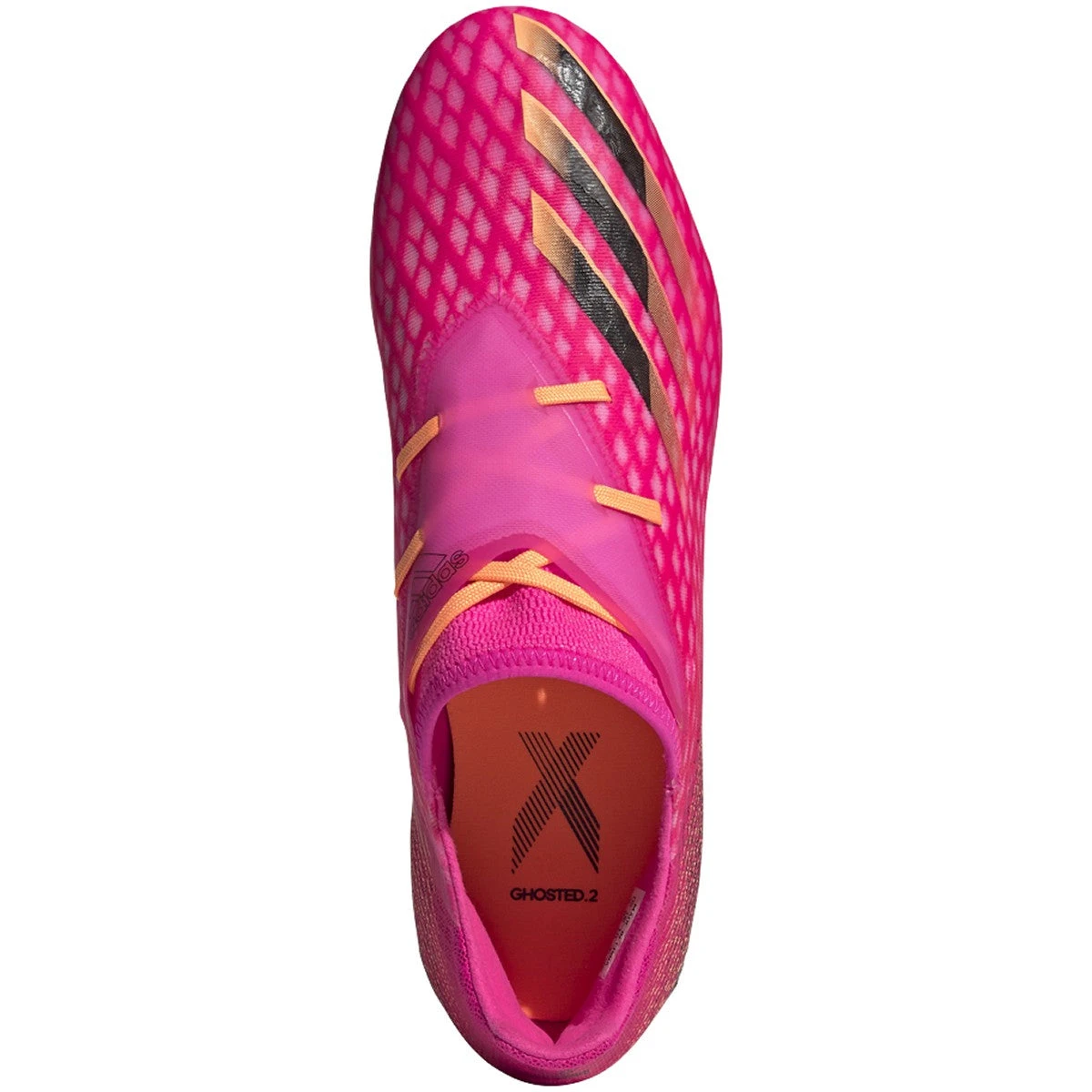 ADIDAS Unisex X Ghosted .2 FG Soccer Shoes - Shock Pink/Core Black/Screaming Orange - Image 2