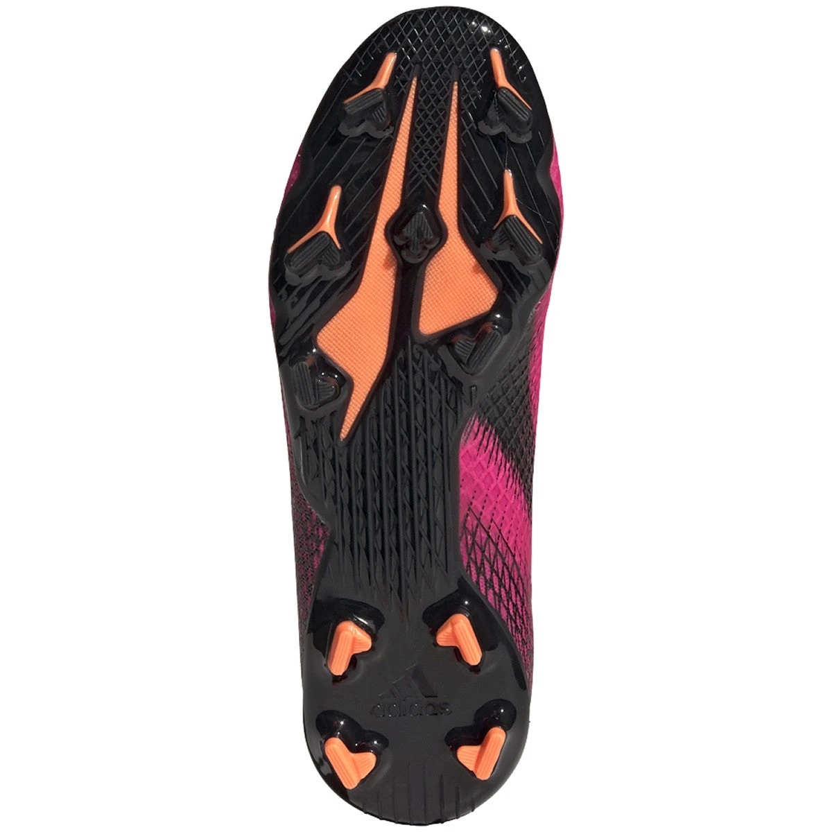 ADIDAS JR X Ghosted .3 Laceless FG Soccer Shoe - Shock Pink/Core Black/Screaming Orange - Image 3