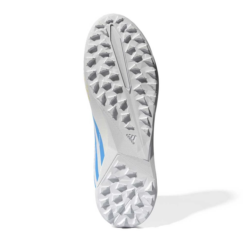 ADIDAS Unisex Predator Edge .3 TF Soccer Shoe - Ftwr White/Solar Yellow/Powder Blue - Regular (D) - Image 4