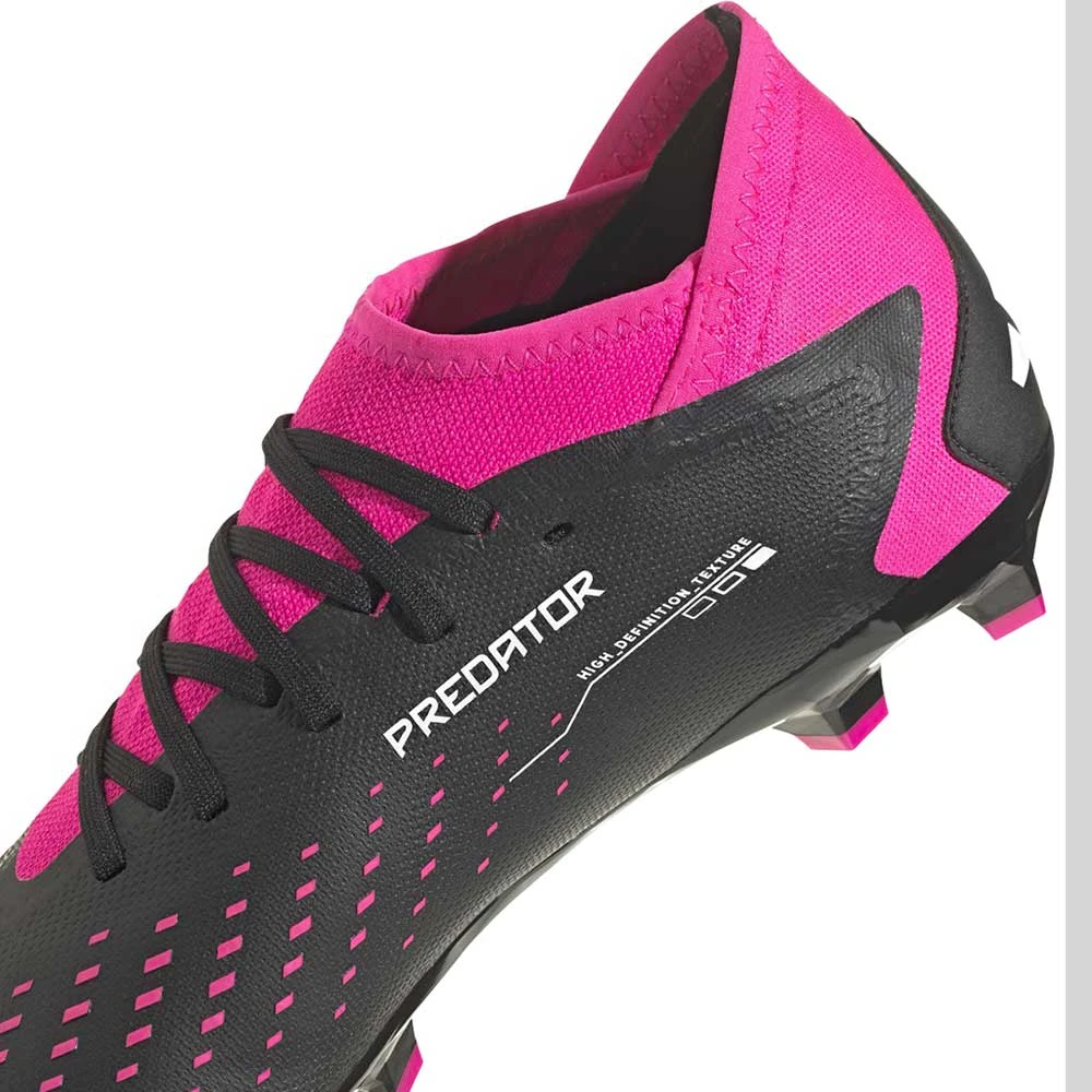 ADIDAS Unisex Predator Accuracy .3 FG Soccer Shoe - Core Black/Ftwr White/Team Shock Pink 2 - Regular (D) - Image 3