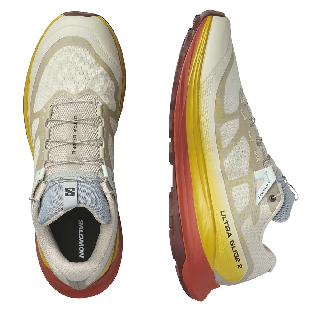 Salomon Men's Ultra Glide 2 Trail Running Shoe - Rainy Day/Freesia/Hot Sauce - Regular (D) - Image 5