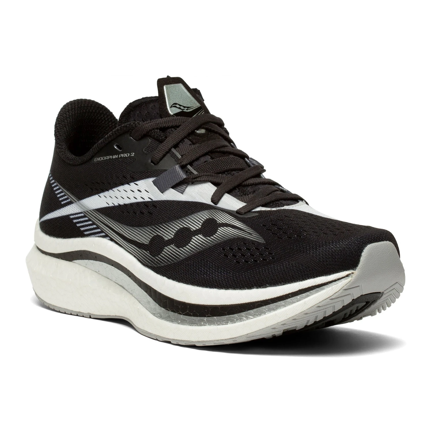 Saucony Women's Endorphin Pro 2 Racing Shoe - Black/White - Regular (B) - Image 4