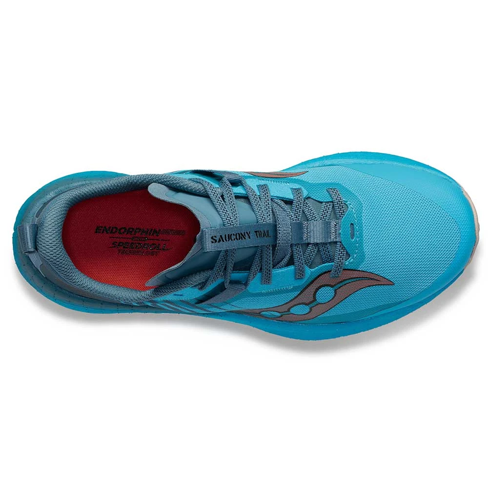 Saucony Women's Endorphin Edge Trail Shoe- Ocean/Loam- Regular (B) - Image 4