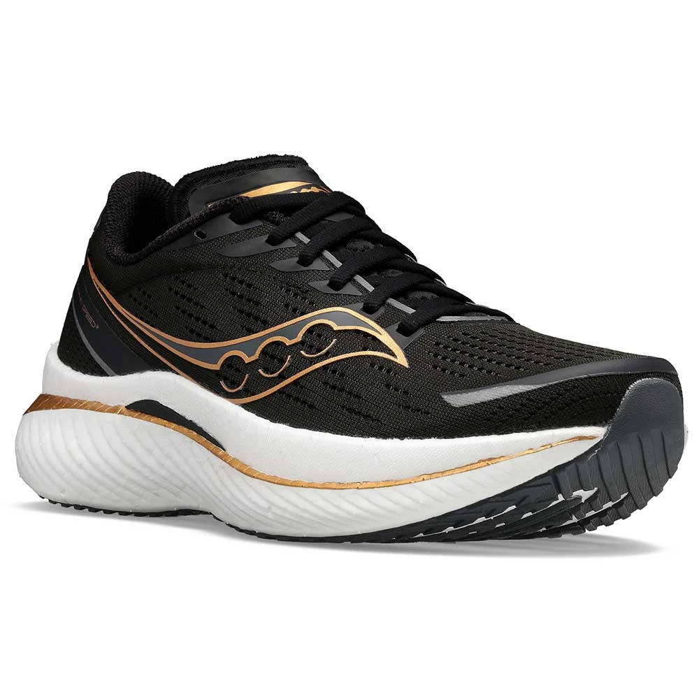Saucony Men's Endorphin Speed 3 Running Shoe- Black/Goldstruck- Regular (D) - Image 2
