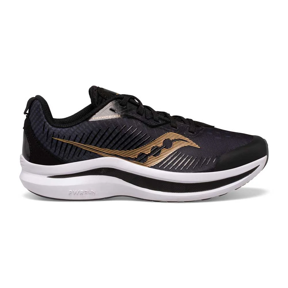 Saucony Youth Endorphin Running Shoe - Black/Gold