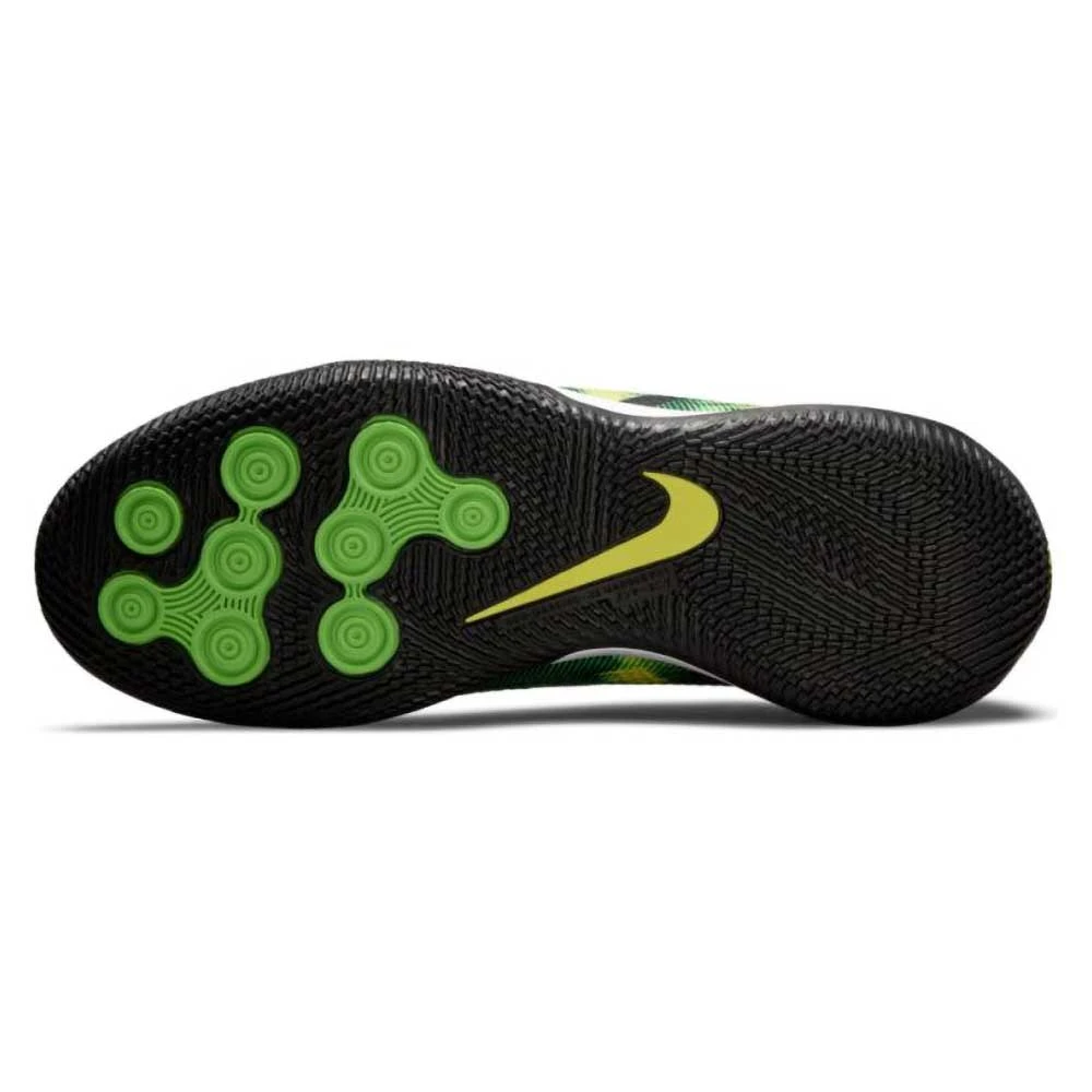 JR Nike Phantom GT2 DF SW IC Soccer Shoe - Black/Mtlc Platinum/Green Strike - Image 6