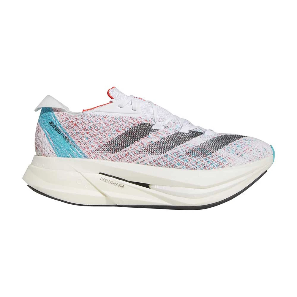 ADIDAS Men's Adizero Prime X 2 Strung Running Shoe - FTWR White/Core Black/Lucid Cyan - Regular (D)