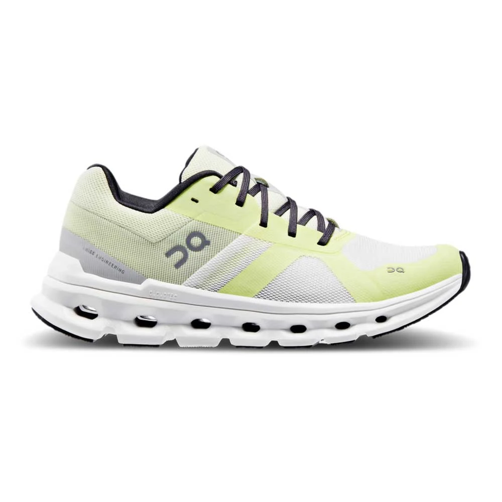 On Running Women's Cloudrunner Running Shoe- White/Seedling- Regular (B)